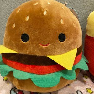 Squishmallow food Carl cheeseburger